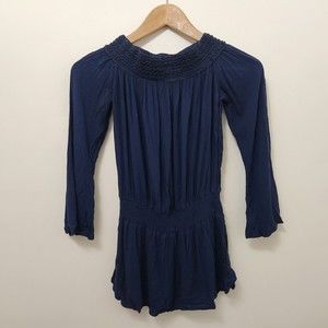 RUE 21 Women's Blue 3/4 Angle Sleeve Blouse Size S